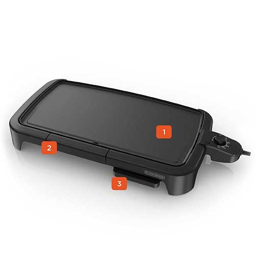 8 Serving Nonstick Electric Griddle GD2051B BLACK DECKER